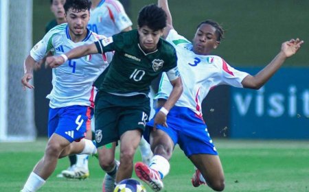 LA SELECCIÓN SUB-17 DE BOLIVIA SUFRIÓ UNA DURA DERROTA ANTE ITALIA