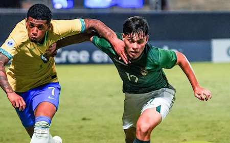 BOLIVIA SUB-17 FUE GOLEADA POR BRASIL EN SU DEBUT EN EL SUDAMERICANO