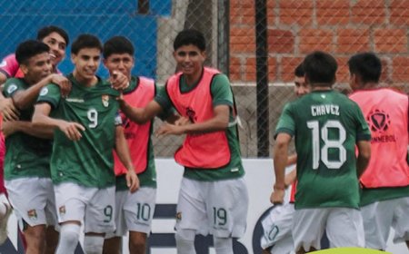 BOLIVIA SUB-17 VENCIÓ A PERÚ Y SIGUE CON VIDA EN EL SUDAMERICANO