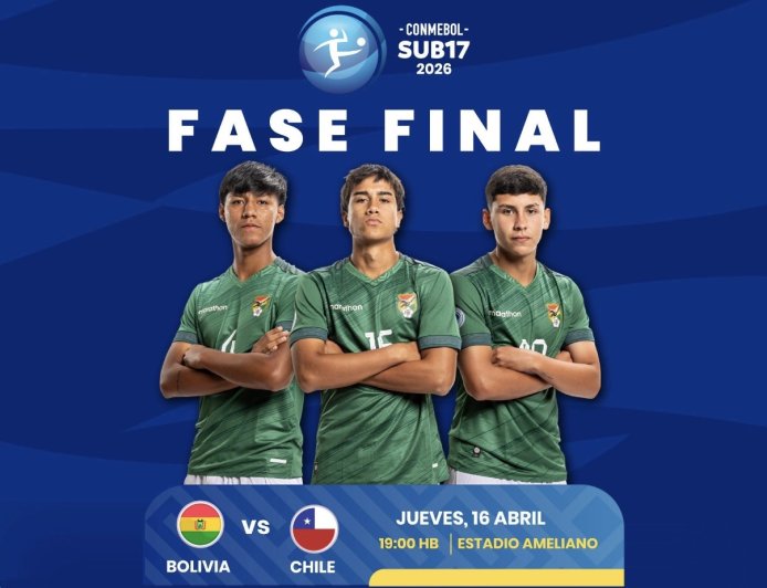 BOLIVIA SUB-17 JUGARÁ EL JUEVES ANTE CHILE TRAS LA REPROGRAMACIÓN
