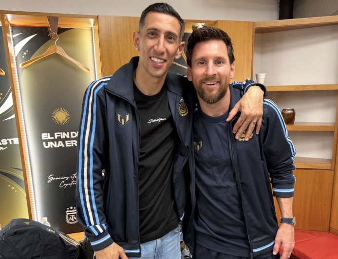 DI MARÍA DESPIDIÓ A MESSI CON UN EMOTIVO MENSAJE: “EL MEJOR DE TODOS”